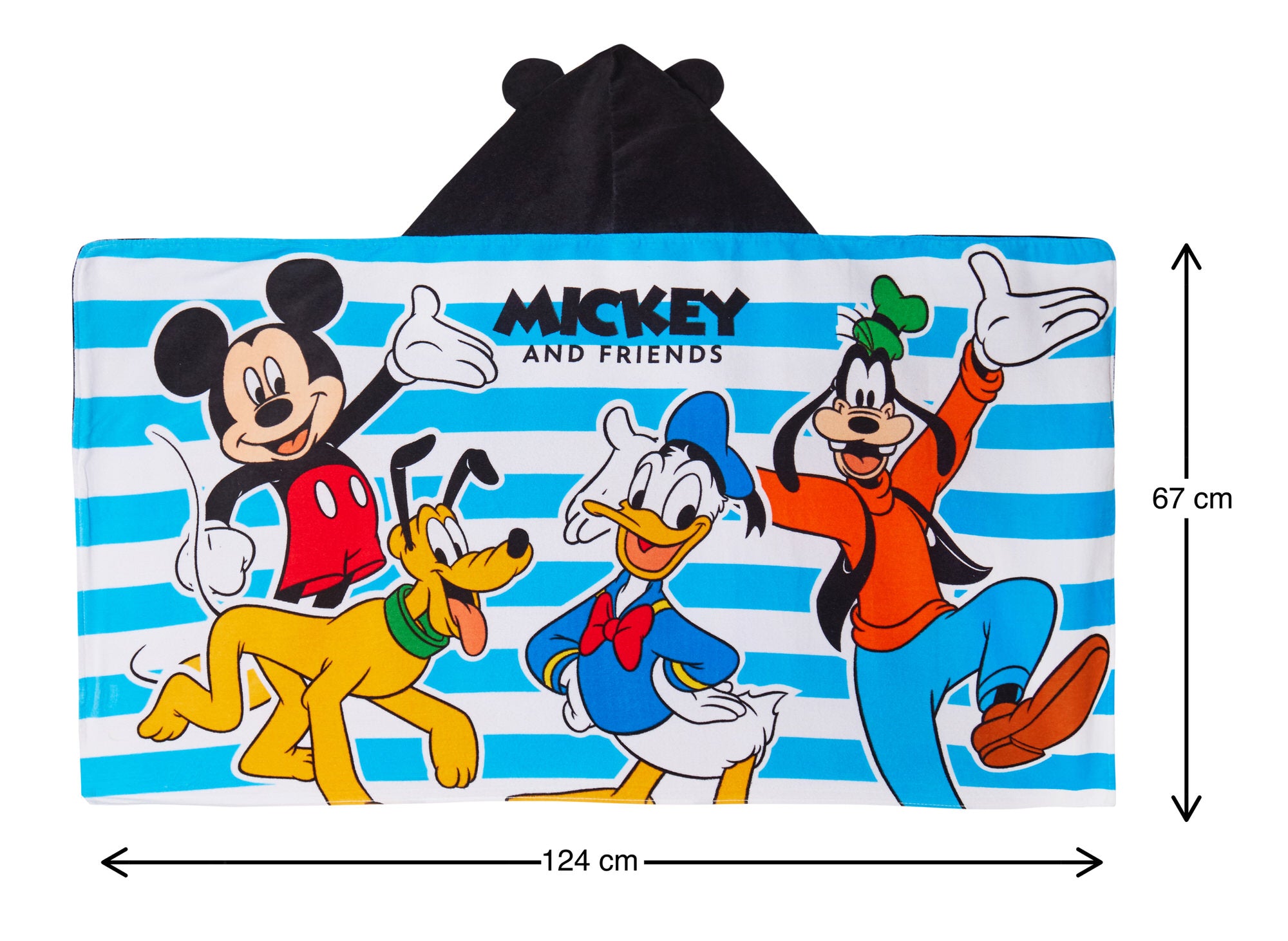 Disney Mickey Mouse Hooded Towel 3D Ears Poncho Kids Beach Towel Swimming Wrap