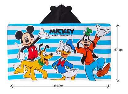 Disney Mickey Mouse Hooded Towel 3D Ears Poncho Kids Beach Towel Swimming Wrap