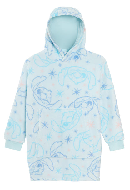 Girls Disney Lilo & Stitch 3 Piece Oversized Hoodie Blanket+ Pyjamas Set Gift
