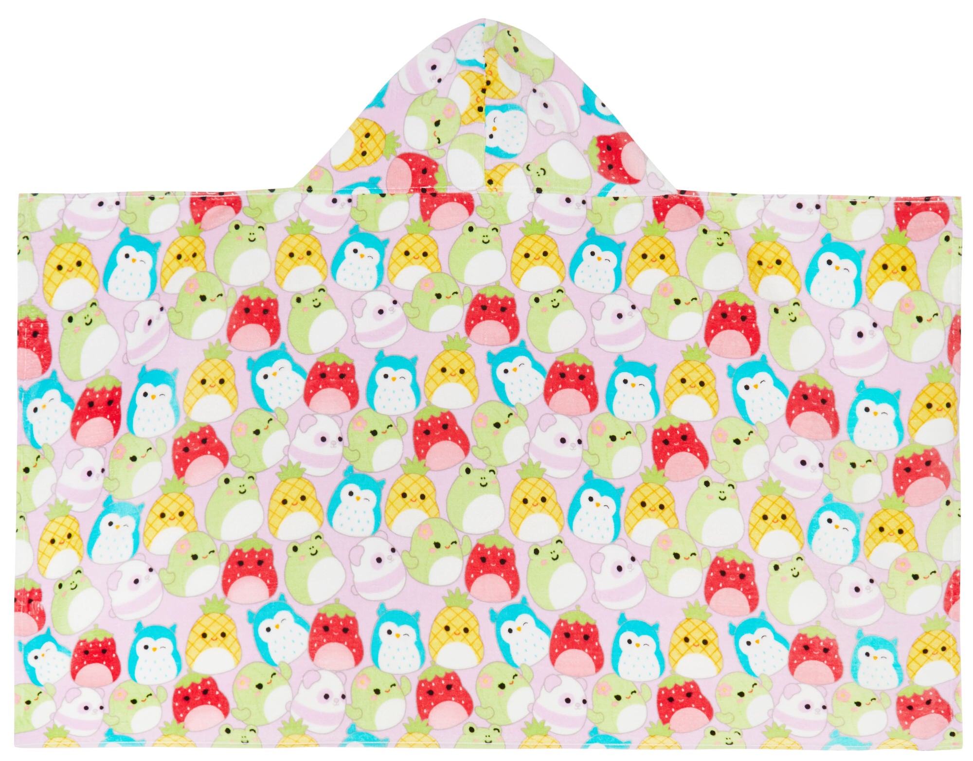 Kids Squishmallows Hooded Towel Girls Poncho 100% Cottton Beach Towel Bath Towel Changing Wrap
