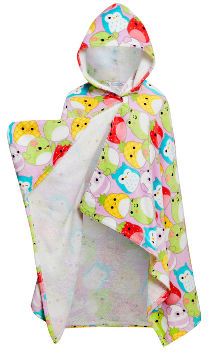 Kids Squishmallows Hooded Towel Girls Poncho 100% Cottton Beach Towel Bath Towel Changing Wrap