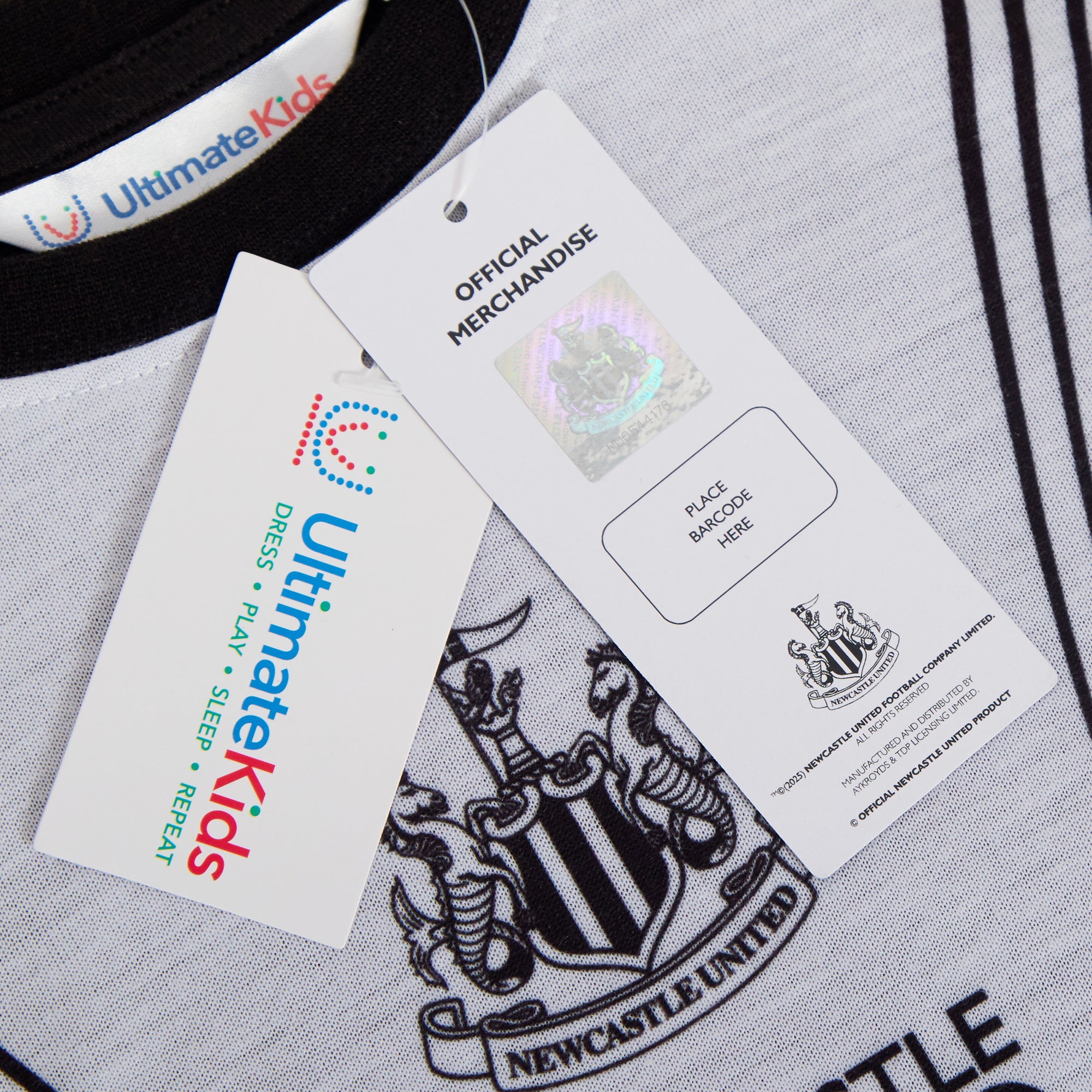 Kids Newcastle United F.C. Pyjamas + Hooded Dressing Gown3 Piece Nightwear Football Robe Pjs Set