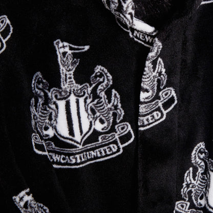 Kids Newcastle United F.C. Pyjamas + Hooded Dressing Gown3 Piece Nightwear Football Robe Pjs Set