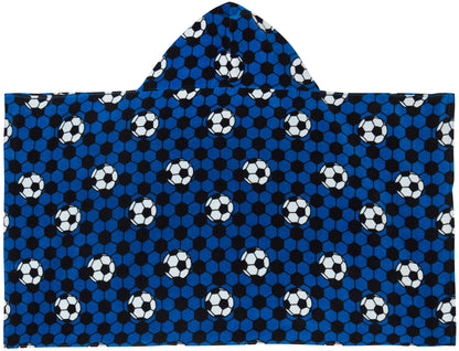 Kids Football Hooded Towel Girls Boys Poncho Beach Towel Bath Towel Swimming Wrap Changing Robe