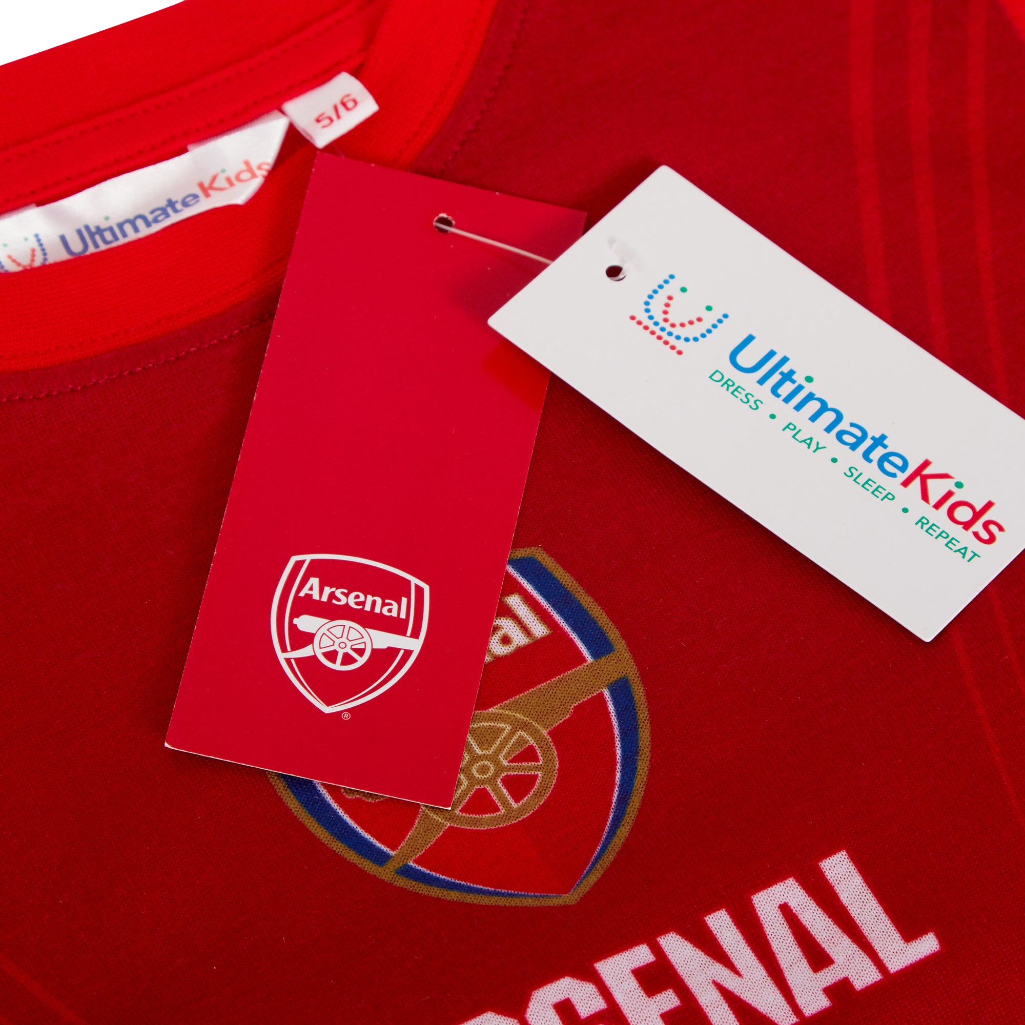 Kids Arsenal F.C. Pyjamas + Dressing Gown 3 Piece Nightwear Set Premier League Football Club Matching Robe Pjs Set