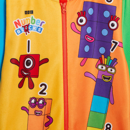 Numberblocks Onesie All In One For Kids Girls Boys Pyjamas Kids Fleece Pjs Zipped Sleepsuit