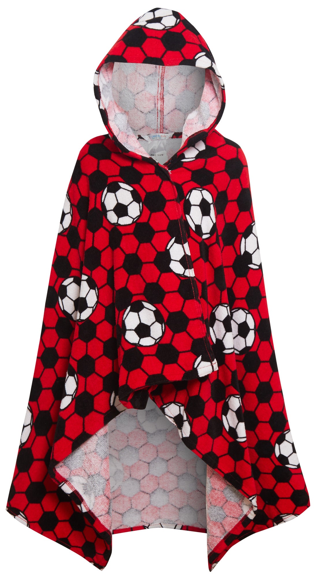 Kids Football Hooded Towel Girls Boys Poncho Beach Towel Bath Towel Swimming Wrap Changing Robe