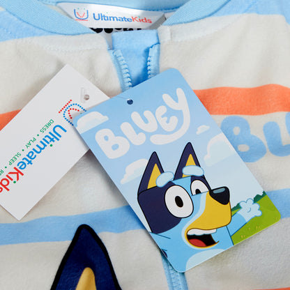 Kids Bluey Onesie For Kids All In One Girls Boys Pyjamas Fleece Pjs Zipped Sleepsuit