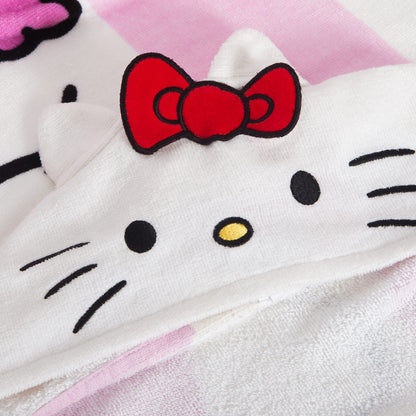 Hello Kitty Hooded Towel With 3D Hood Girls Poncho Cotton Beach Towel Bath Towel Changing Robe