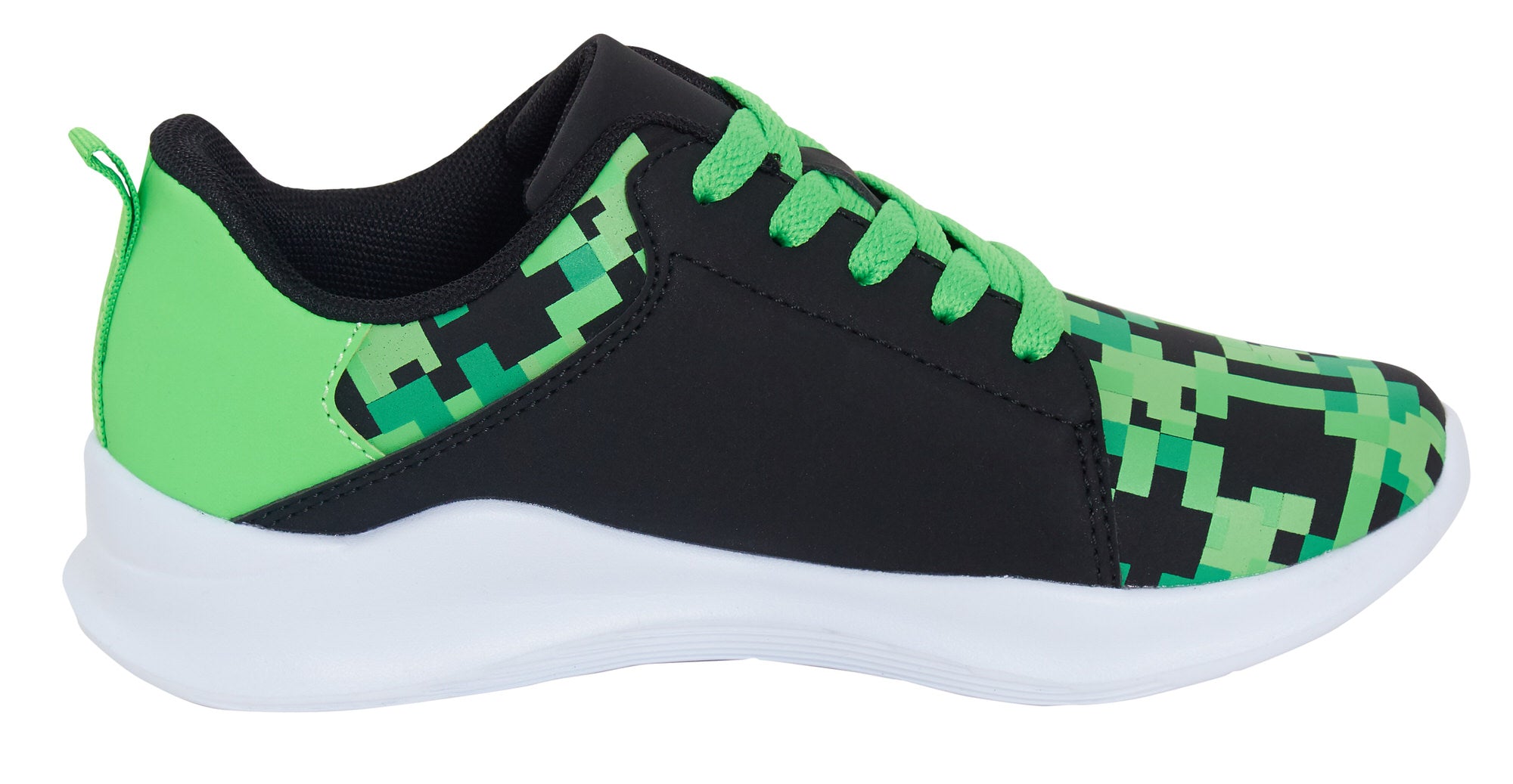 Boys Minecraft Trainers Kids Creeper Gamer Lightweight Sports Shoes Easy Fasten