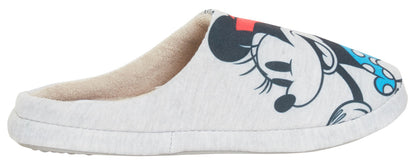 Womens Minnie Mouse Slippers Disney Slip On Mickey Mouse Mules Warm House Shoes