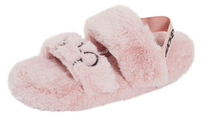 Womens Mickey Mouse Slippers Disney Faux Fur Sliders Lined Mule House Shoes