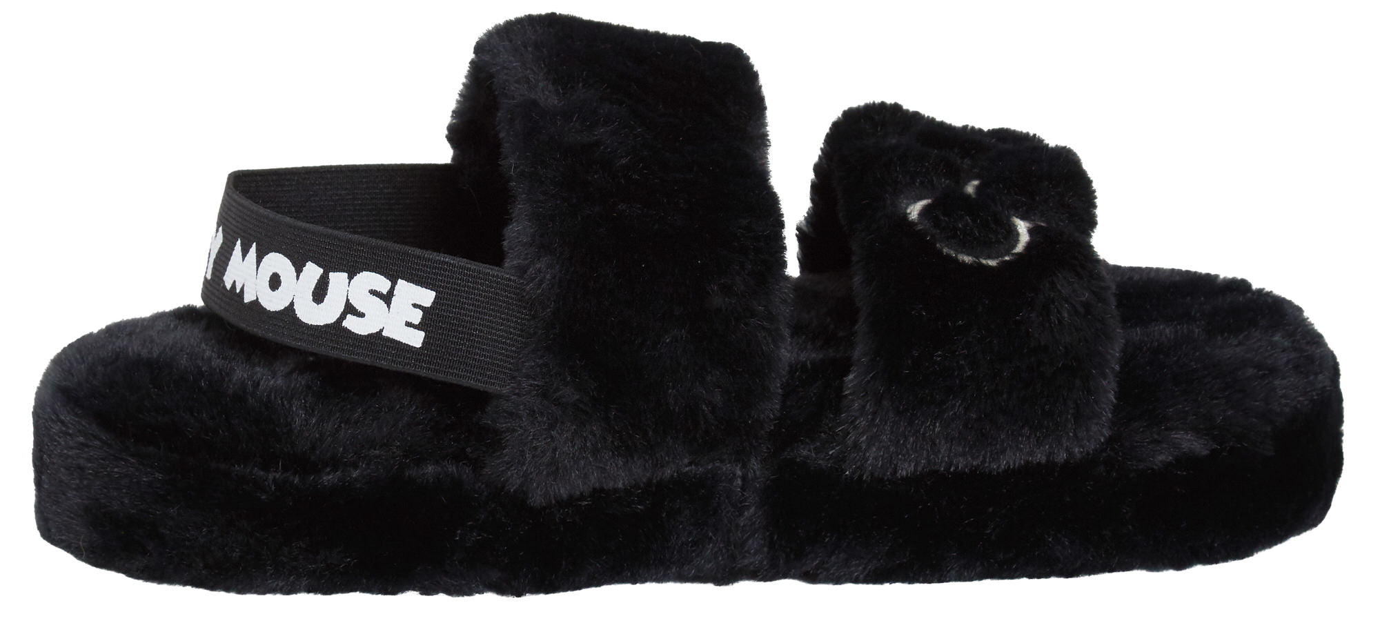 Womens Mickey Mouse Slippers Disney Faux Fur Sliders Lined Mule House Shoes