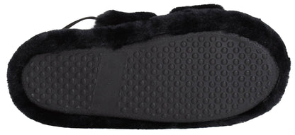 Womens Mickey Mouse Slippers Disney Faux Fur Sliders Lined Mule House Shoes