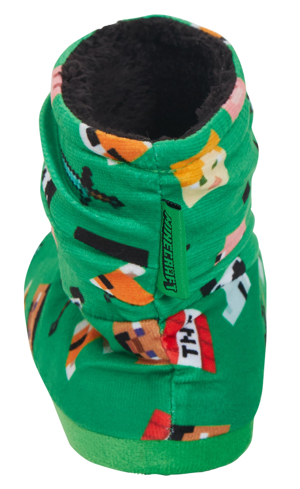 Minecraft Slipper Boots Kids Slouch Gamer Fleece Slippers Girls Boys House Shoes