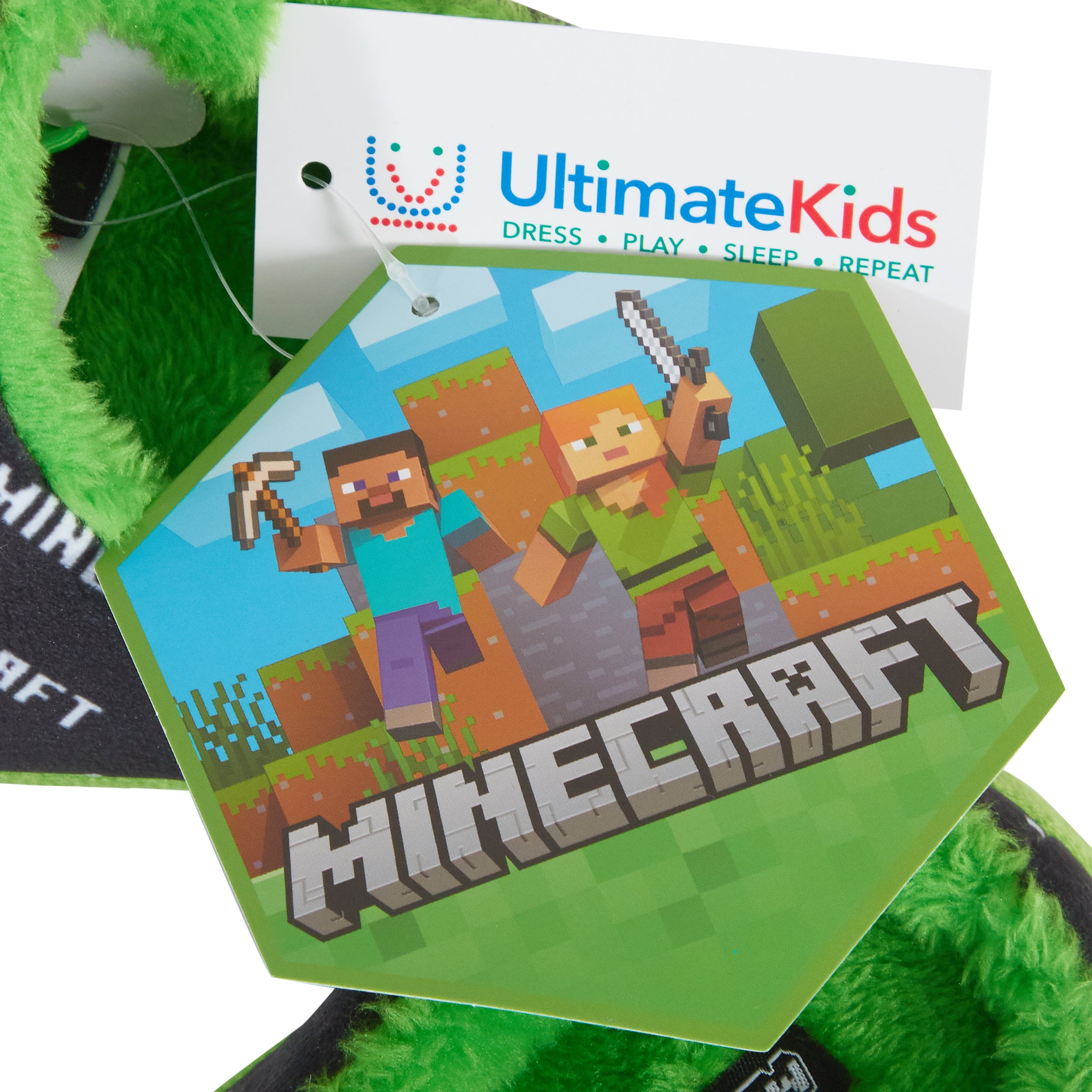 Boys Minecraft Slippers Kids Creeper Gaming Open Back Mules Slip On House Shoes