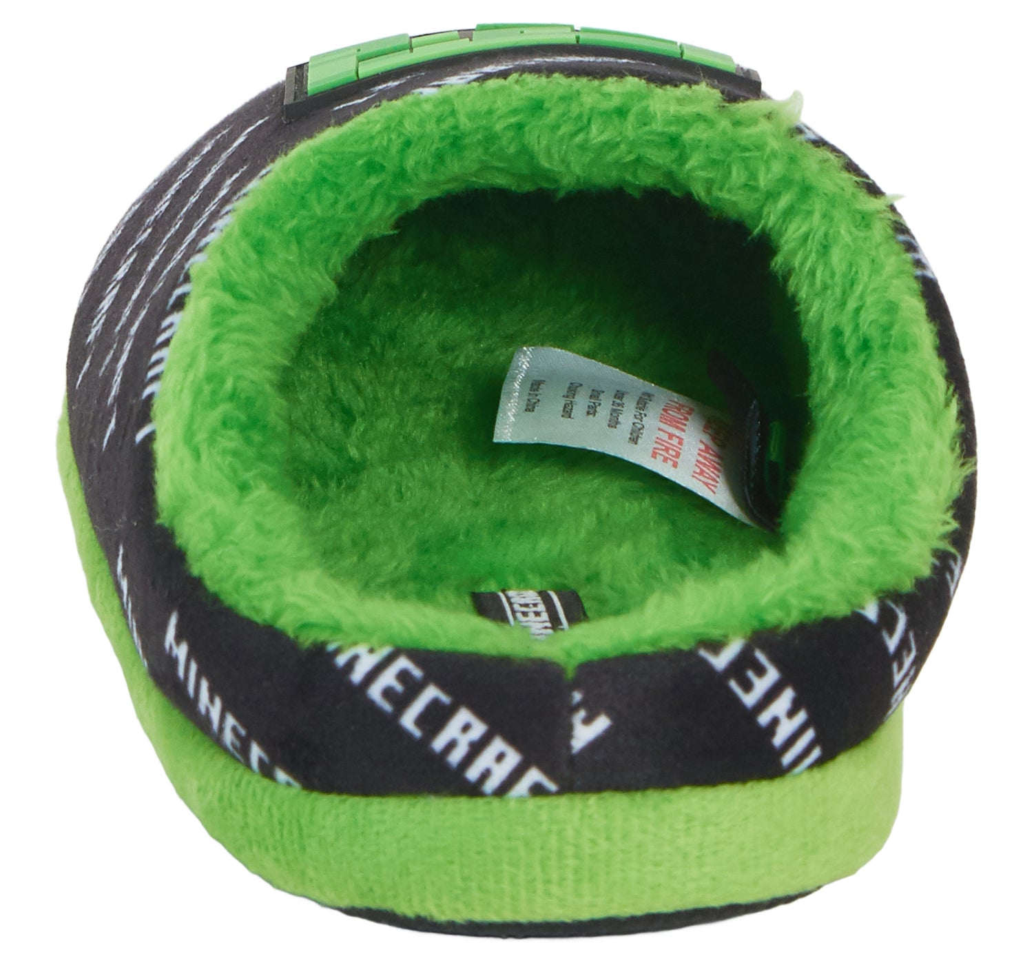Boys Minecraft Slippers Kids Creeper Gaming Open Back Mules Slip On House Shoes