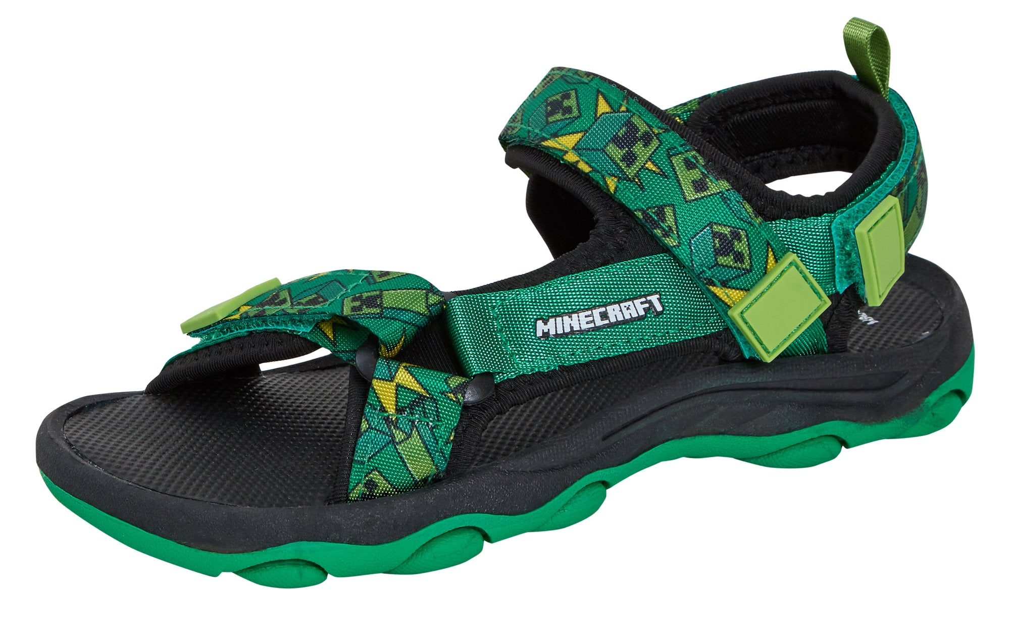 Minecraft Sandals Kids Sports Trekker Open Toe Easy Fasten Sliders Summer Shoes