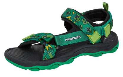 Minecraft Sandals Kids Sports Trekker Open Toe Easy Fasten Sliders Summer Shoes