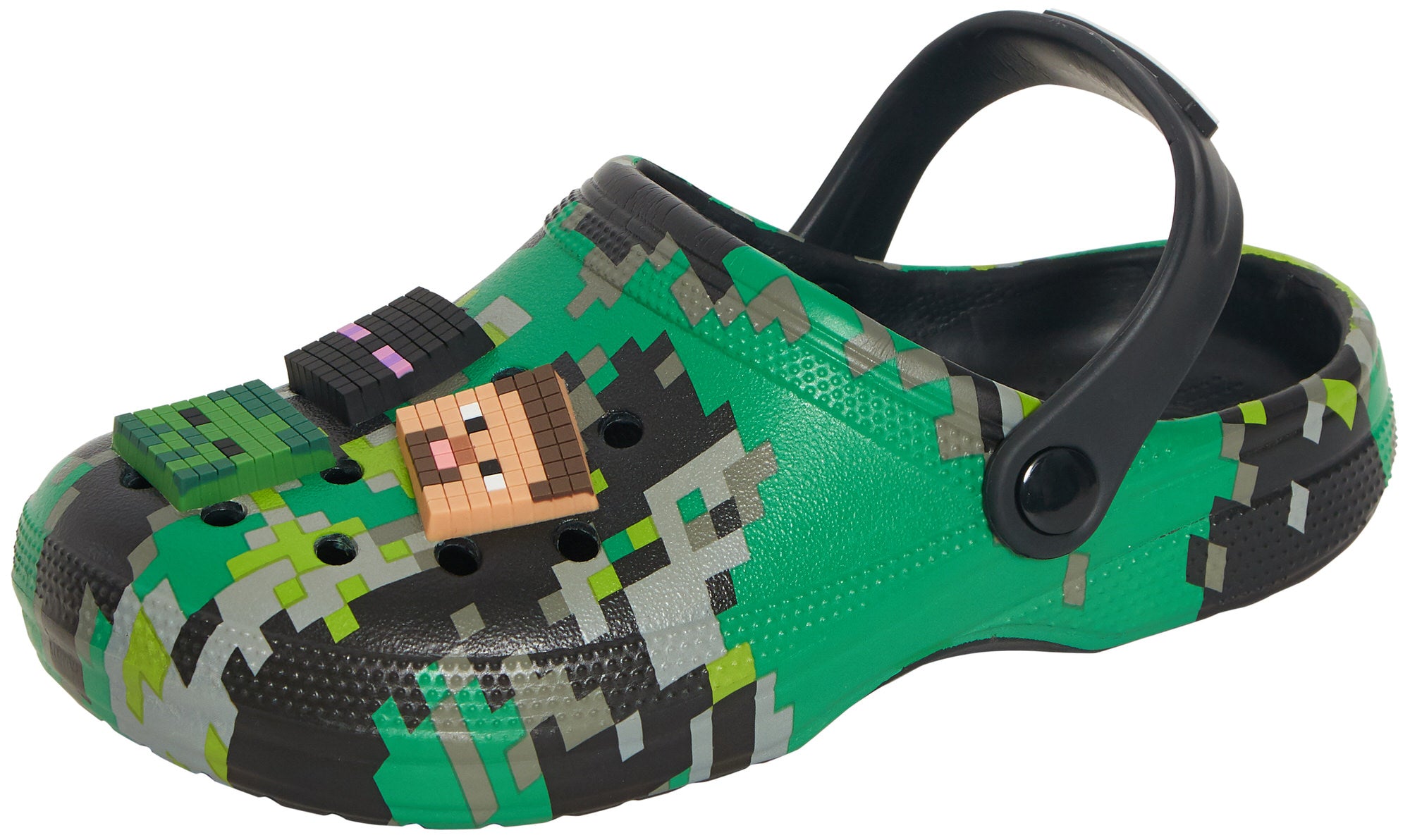 Minecraft Clogs With Removable Fur Fleece Lining + 6 Character Charms All Seasons Minecraft Slippers House Shoes