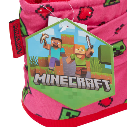 Girls Minecraft Slipper Boots Kids Slippers Booties Gamers Fleece Slipper Socks