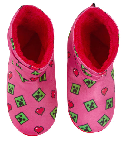 Girls Minecraft Slipper Boots Kids Slippers Booties Gamers Fleece Slipper Socks