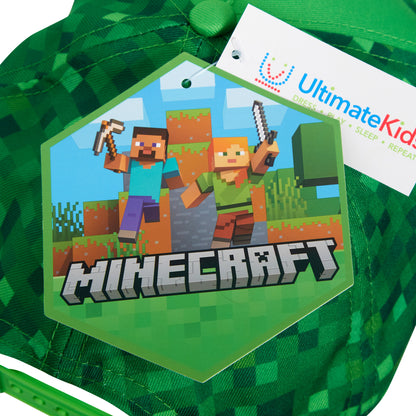 Minecraft Baseball Cap Kids Unisex Minecraft Hat Creeper Summer Peaked Sun Hat Adjustable