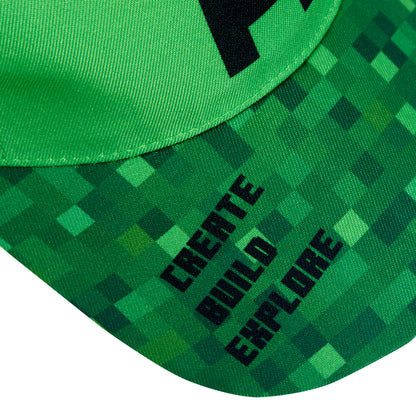 Minecraft Baseball Cap Kids Unisex Minecraft Hat Creeper Summer Peaked Sun Hat Adjustable