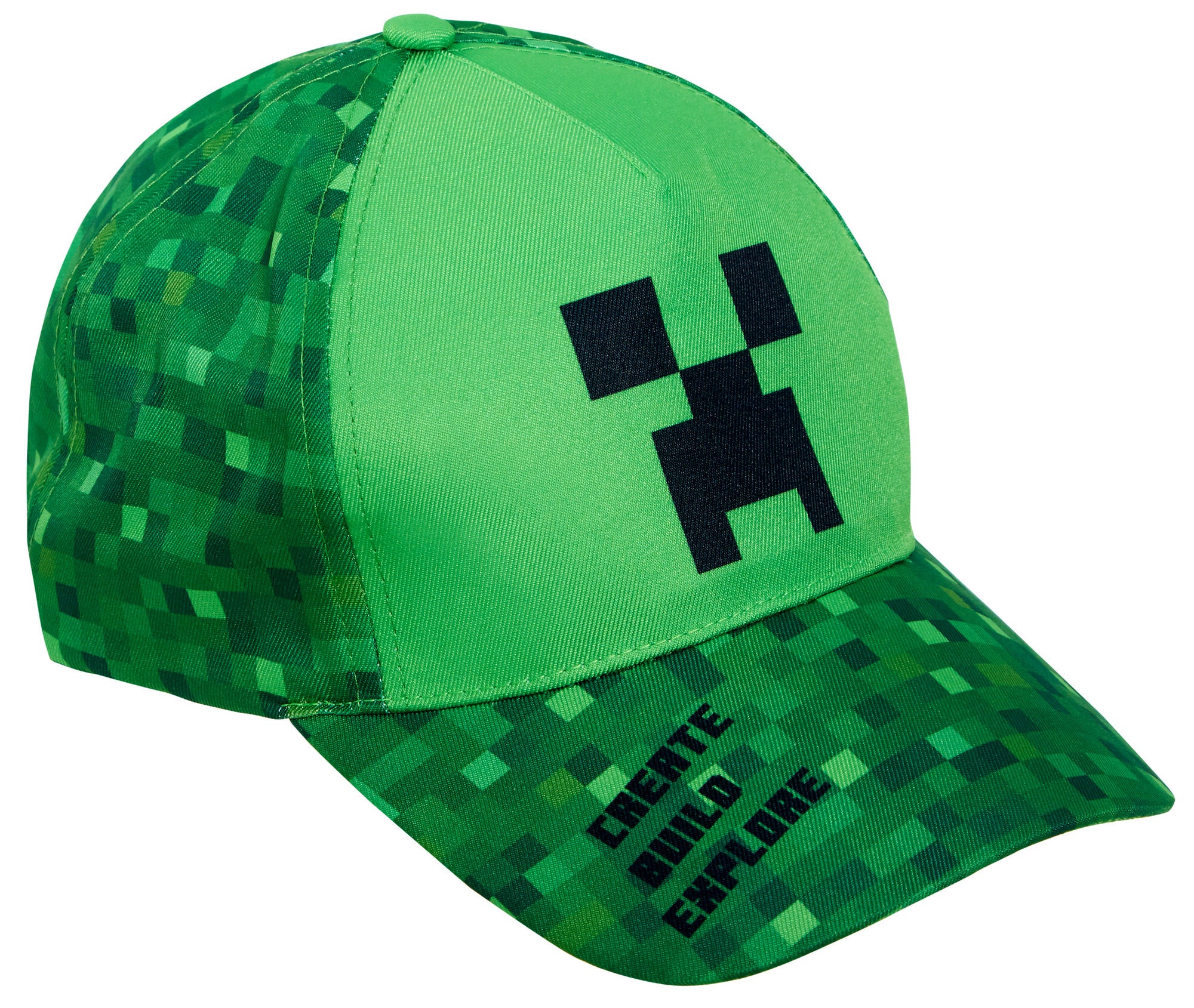 Minecraft Baseball Cap Kids Unisex Minecraft Hat Creeper Summer Peaked Sun Hat Adjustable