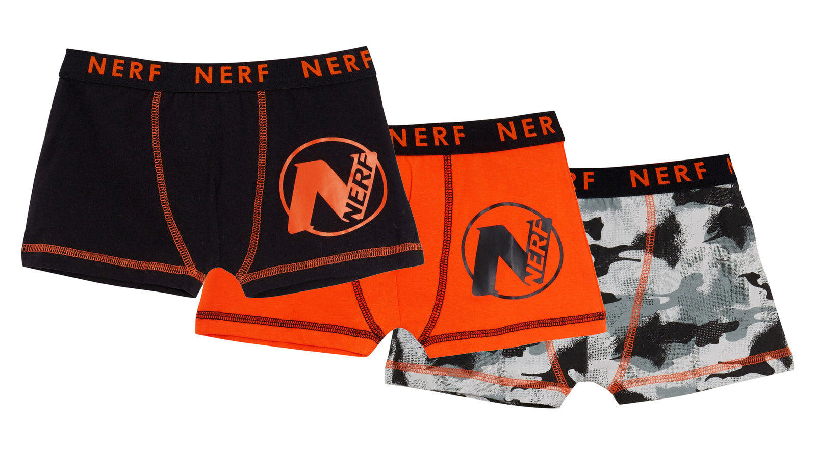 Boys 3 Pack Nerf Boxer Shorts Kids Camouflage Underwear Briefs Boxers Trunks