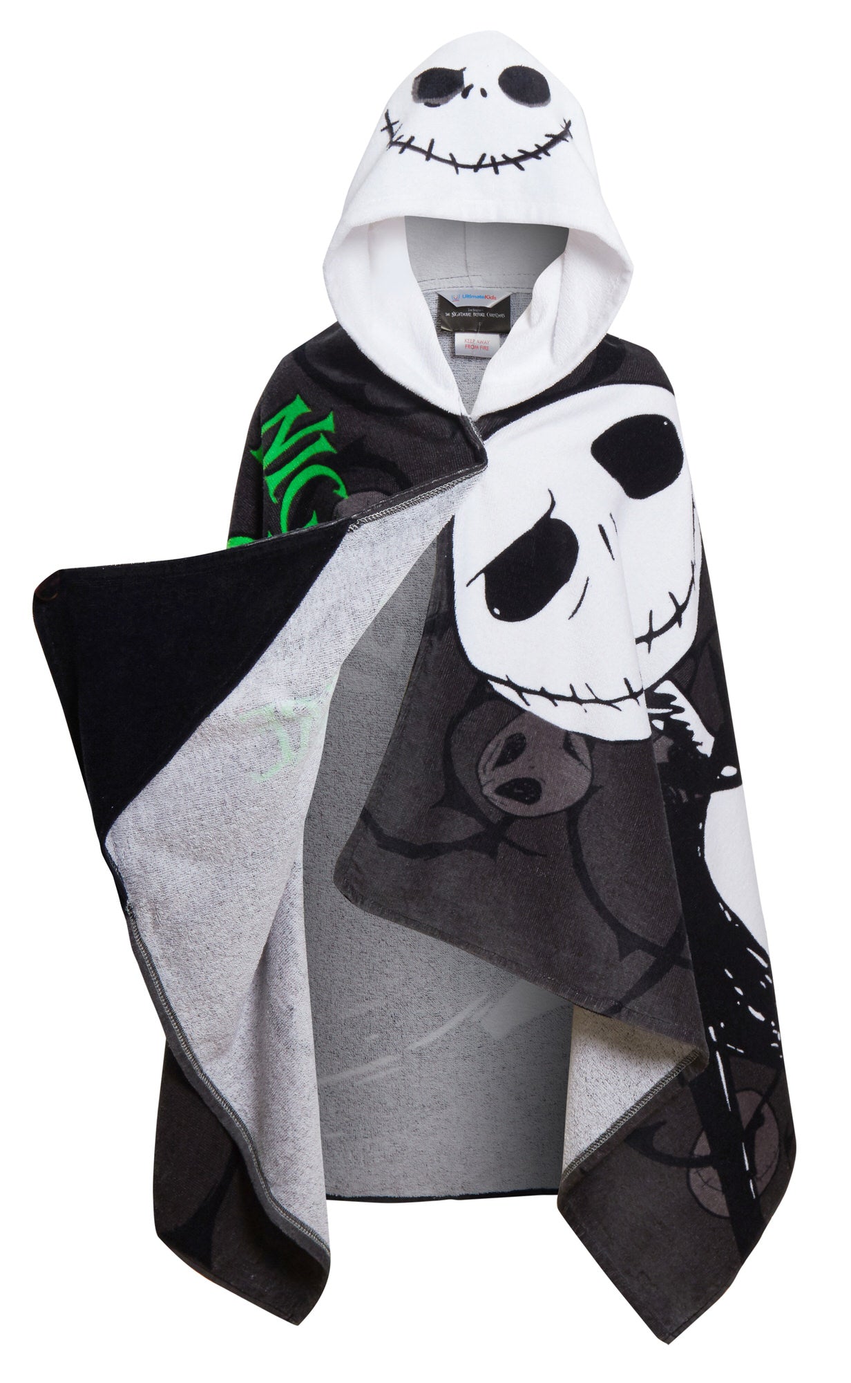 The Nightmare Before Christmas Hooded Towel Poncho Beach Bath Towel Swimming Wrap