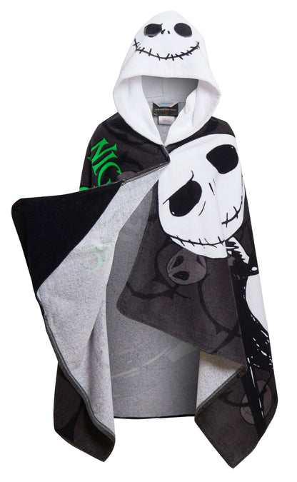 The Nightmare Before Christmas Hooded Towel Poncho Beach Bath Towel Swimming Wrap