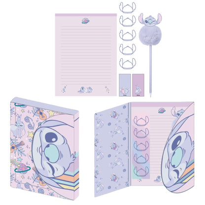 Disney Stitch Stationery Set Writing Set Box Stitch Gift Note Pad + Pen Set