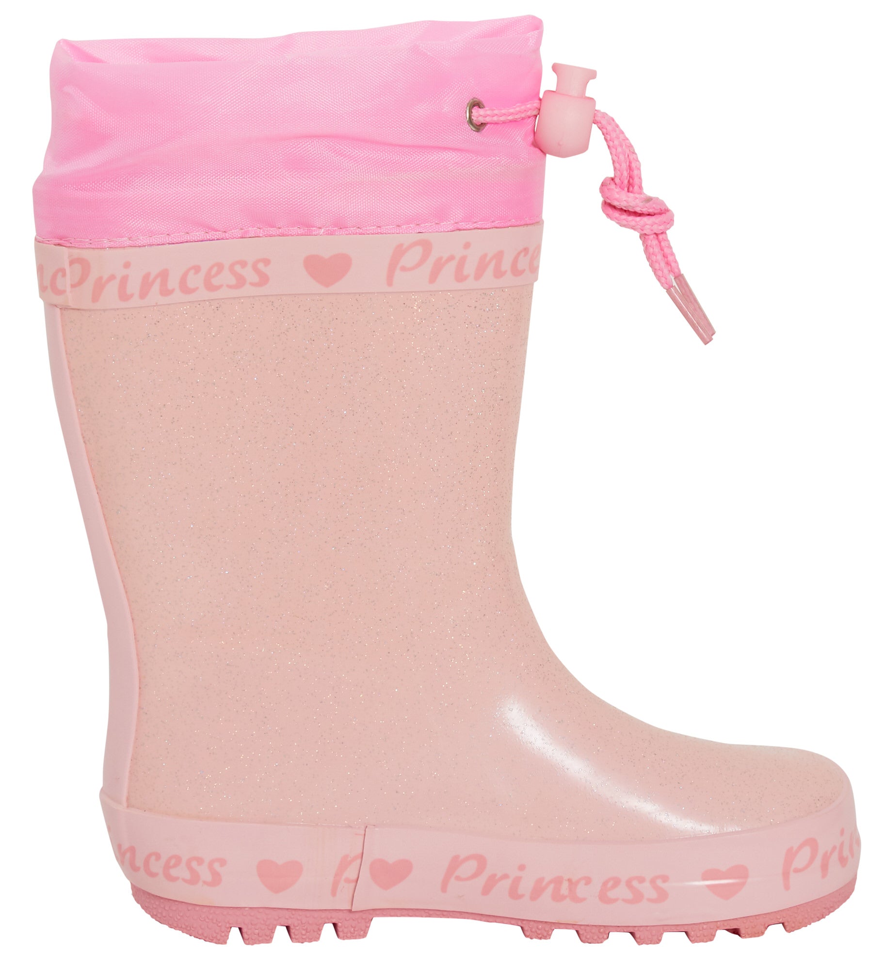 Girls Disney Princess Tie Top Wellies Warm Lined Wellington Boots Kids Snow Shoe