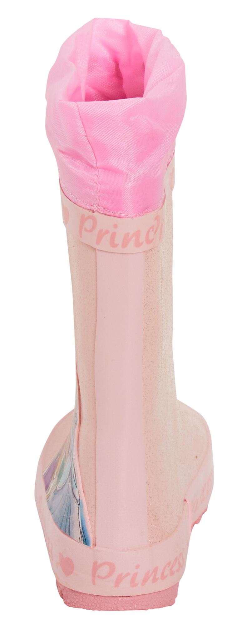 Girls Disney Princess Tie Top Wellies Warm Lined Wellington Boots Kids Snow Shoe
