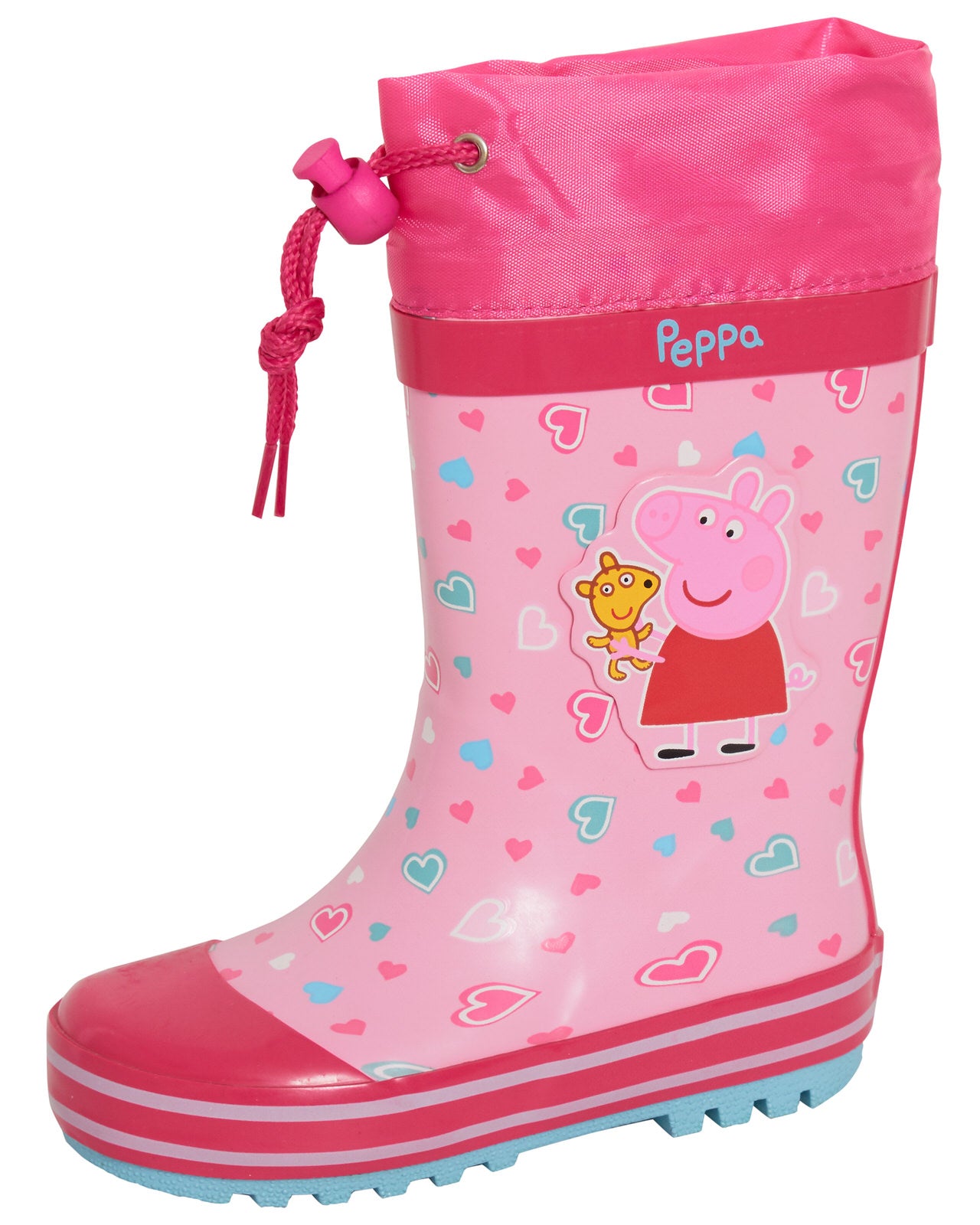 Girls Peppa Pig Tie Top Wellington Boots Kids Wellingtons Rain Boots Wellies