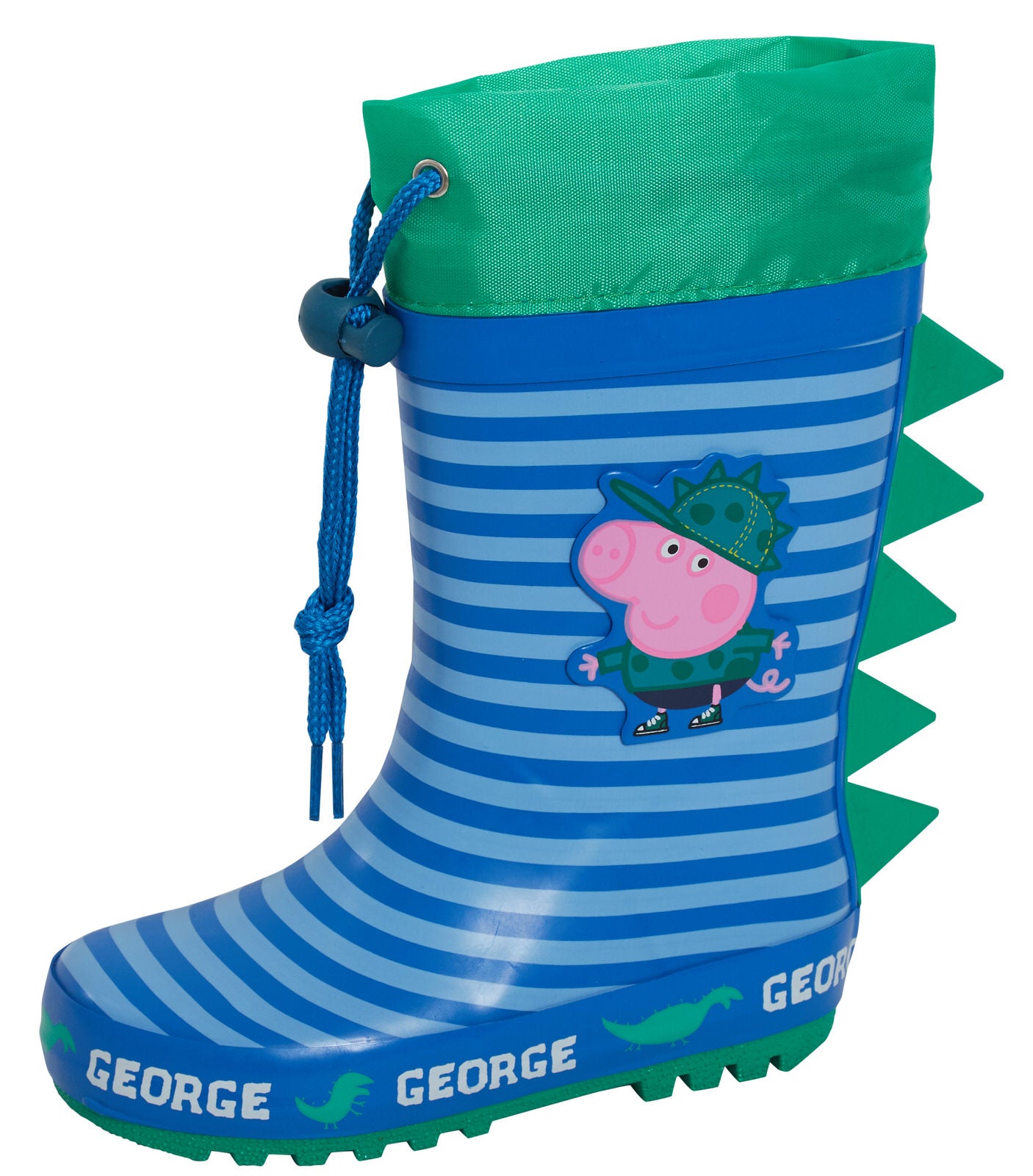 Boys Peppa Pig George Pig Tie Top Wellington Boots Kids Dino Wellingtons Wellies