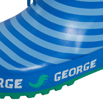 Boys Peppa Pig George Pig Tie Top Wellington Boots Kids Dino Wellingtons Wellies