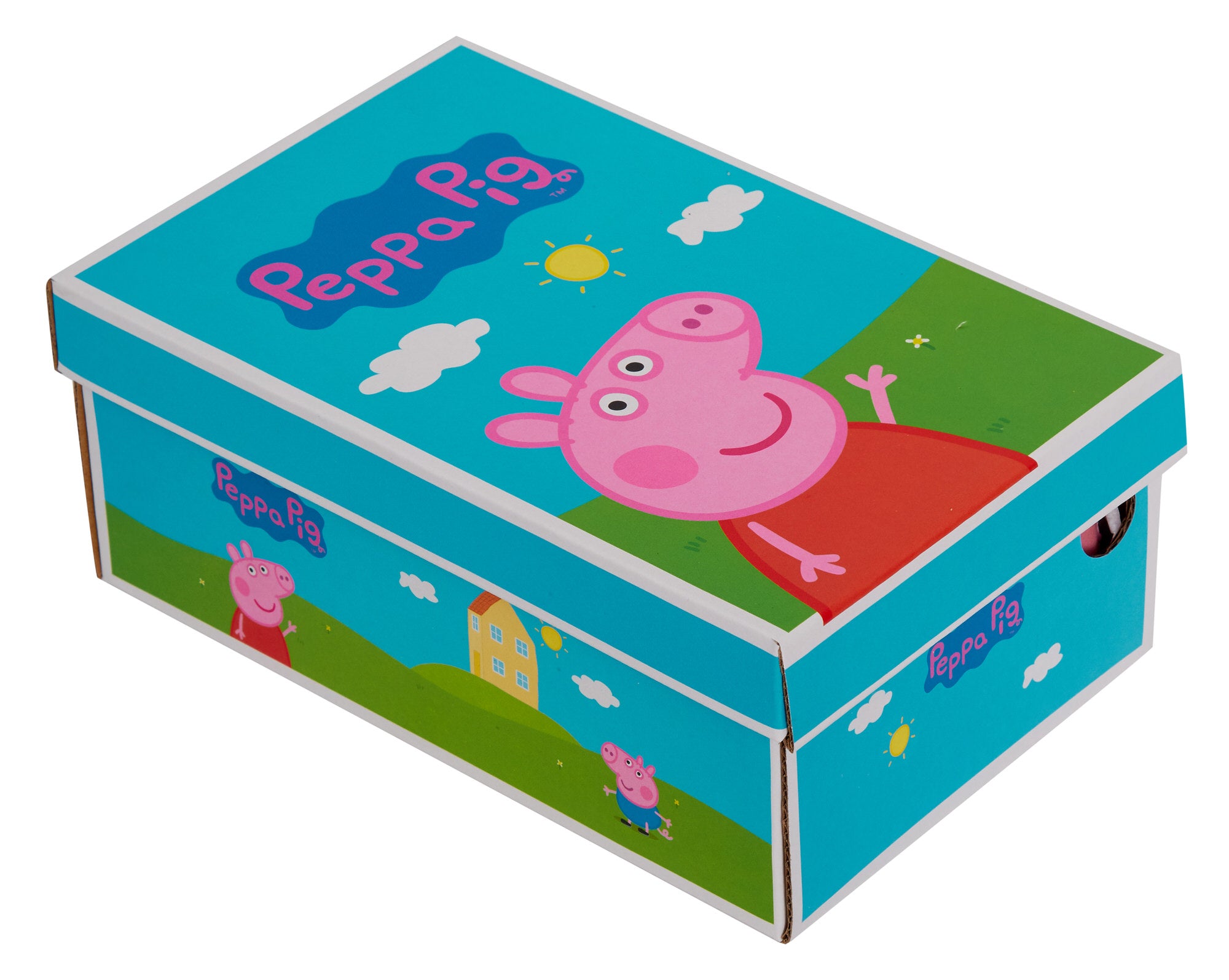 Girls Peppa Pig Slippers Kids Easy Fasten Booties Peppa Pig Nursery House Shoes