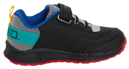 PlayStation Light Up Boys Trainers Kids Gamer Flashing Lights Black Sports Shoes