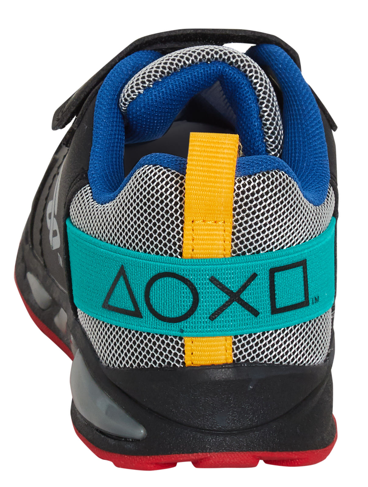 PlayStation Light Up Boys Trainers Kids Gamer Flashing Lights Black Sports Shoes
