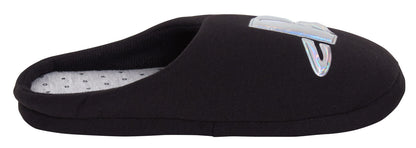 Mens Sony PlayStation Slippers Teen Gamer Open Back Slip On Mules House Shoes