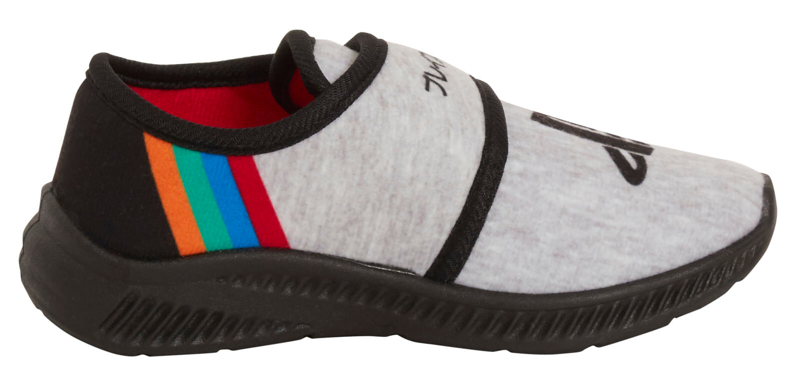 Boys Sony PlayStation Slippers Kids Gaming Touch Fasten Gamer Grey House Shoes