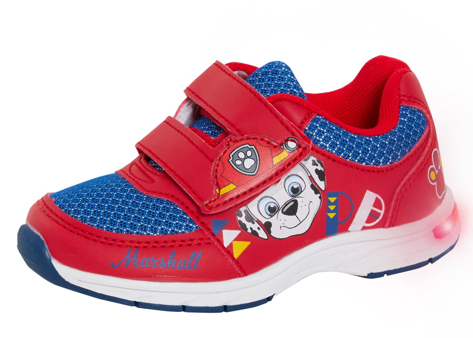 Boys Paw Patrol Light Up Sport Trainers with Lights Marshall Kids Flashing shoes