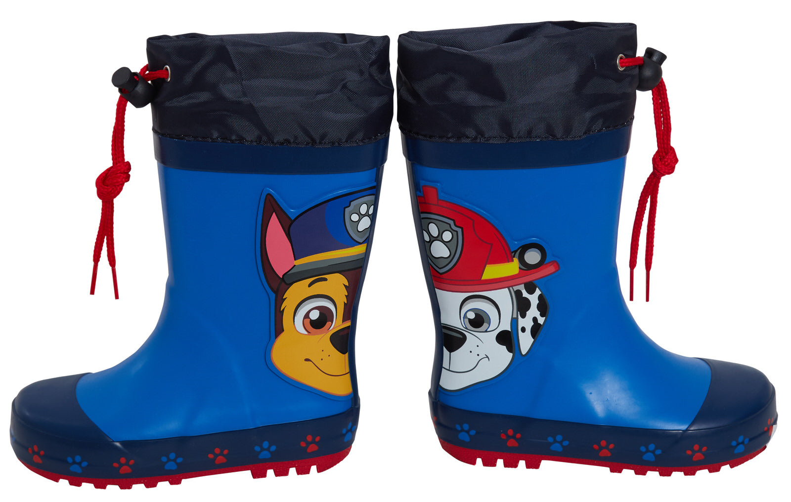 Boys Paw Patrol Tie Top Wellington Boots Kids Chase Marshall Wellies Rain Shoes