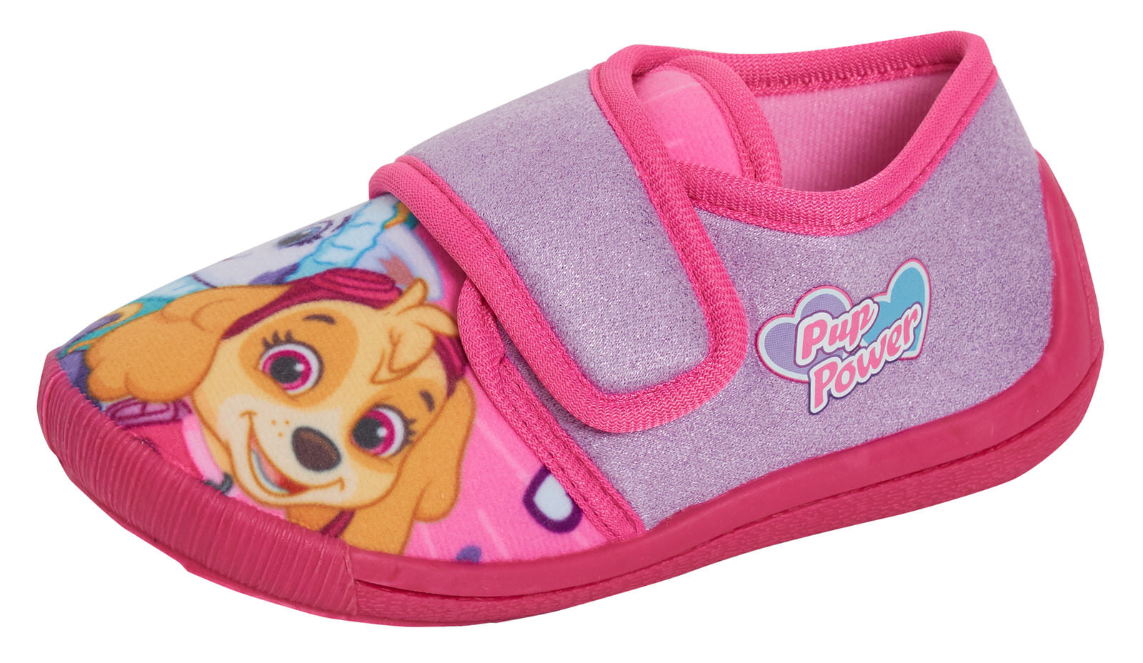 Girls Paw Patrol Slippers Kids Skye Easy Fasten Nursery House Indoor Shoes