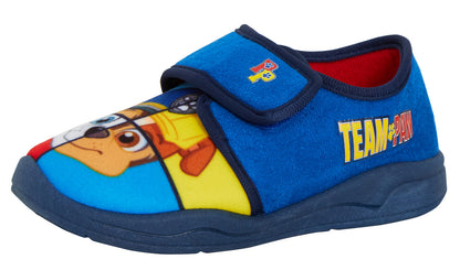 Boys Paw Patrol Slippers Kids Chase Marshall Touch Fasten House Shoes Booties