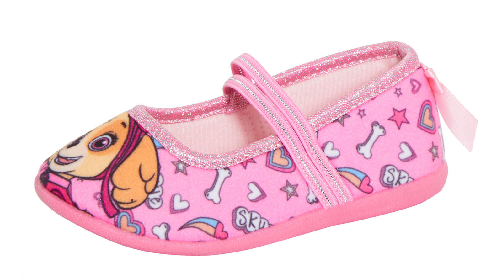 Girls Paw Patrol Skye Slippers Slip on with Elastic Straps Ballet House Shoes