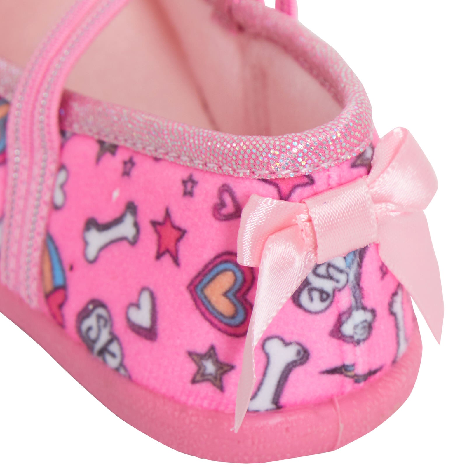 Girls Paw Patrol Skye Slippers Slip on with Elastic Straps Ballet House Shoes
