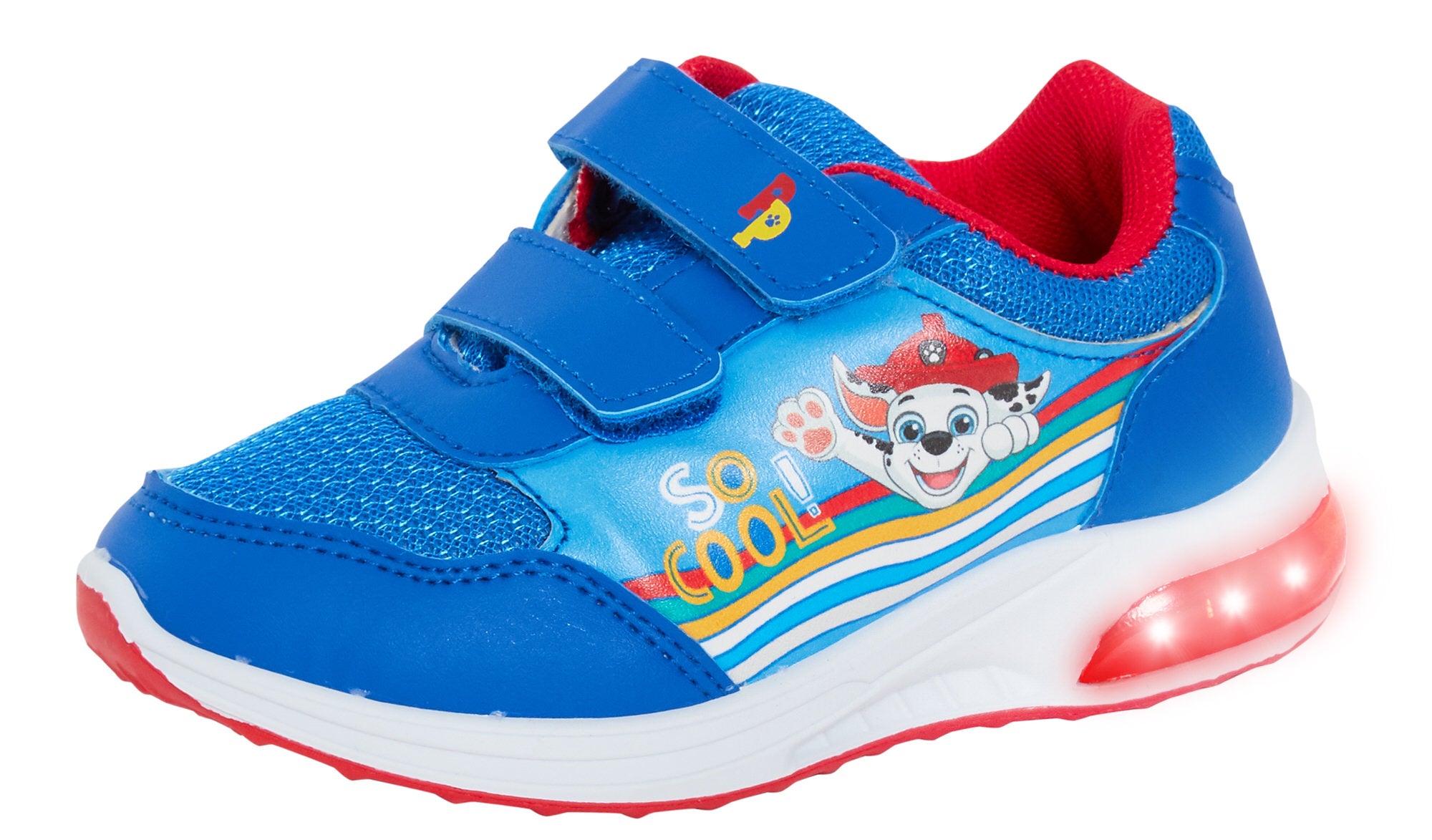 Boys Paw Patrol Light Up Sport Trainers with Lights Marshall Kids Flashing shoes